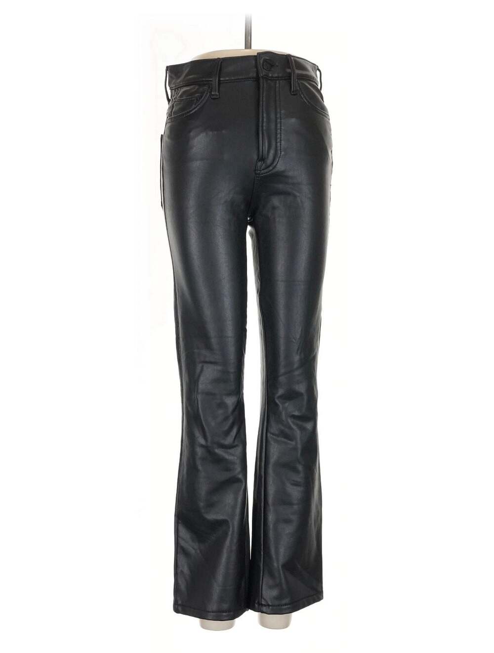 MOTHER The Hustler Faux Leather Flare Pants Size 27